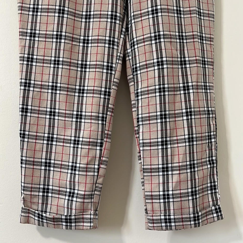 Nasty Gal Let's Take A Raincheck Tapered Pants Beige Size 6 - Picture 4 of 10
